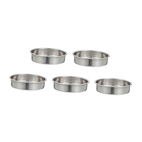 Cabilock 5Pcs Stainless Steel Sauce Dishes Serving Plates for Dipping Seasonings and Appetizers for Bbq Parties and Everyday Use