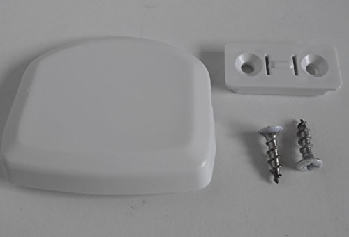 Balkontürgriff Ziehgriff Kunststoff flach, 60x40x20 mm, weiß,mit...