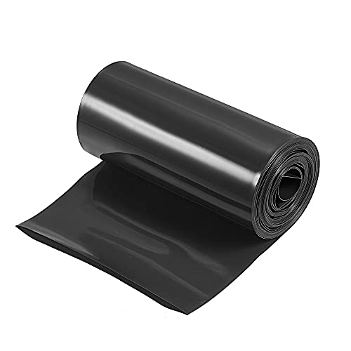 MECCANIXITY Battery Wrap PVC Heat Shrink Tubing 65mm Dia 103mm Flat 4m Black Good Insulation for Battery Pack