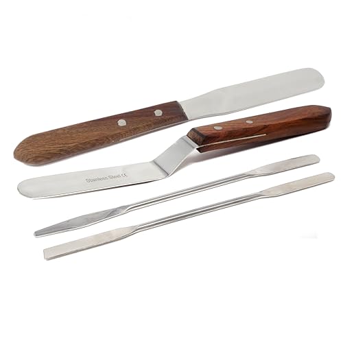 A2Z Scilab 4pcs Caulking Tools Spatulas, Stainless Steel Caulking Finishing Tool, Caulk Smoothing Tool, Sealant Grout Caulk Applicator Tool for Ceramic Tiles, Baseboards, Kitchens, Bathrooms