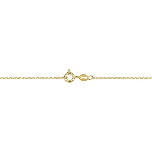 Kooljewelry Sterling Silver or Yellow Gold Over Sterling Silver Cable Chain Necklace for Women (1.2 mm, 1.6 mm or 2.1 mm)