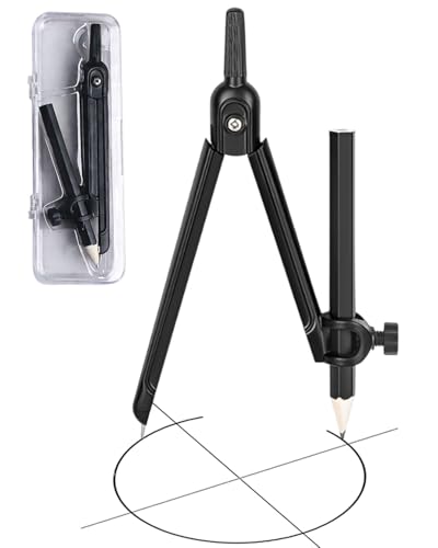 SCJJZ Compas de Puntas, Compás Escolar, Brújula Profesional,Compas Carpintero Scratch Compass Medidor de Distancia Cuero De Dibujo,para geometría,Dibujo y Dibujo
