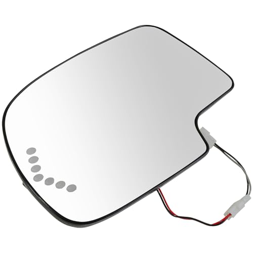 Driver Side Mirror Glass Heated With Turn Signal Without Auto Dim Compatible with 2003-2006 Cadillac Escalade ESV EXT Chevy Avalanche 1500 2500 Silverado Suburban 1500 2500 GMC Tahoe Sierra