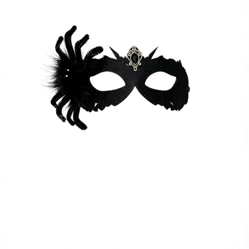 ChayWillow Halloween Black Spider Masquerade Half Eye Mask - image 1