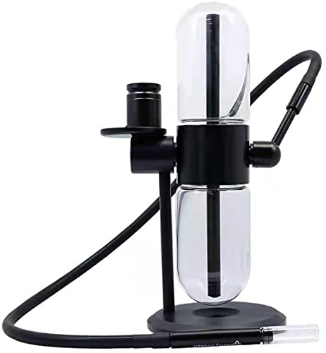 Juego de cachimba, cachimba de vidrio transparente giratoria de 360 grados, juego completo de...