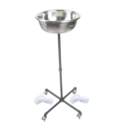 IMCCSPTP Portable Gym Chalk Stand,Freestanding Chalk Bowl,Band Pulley Gym Chalk Bowl,Gym Chalk Holder （Black）