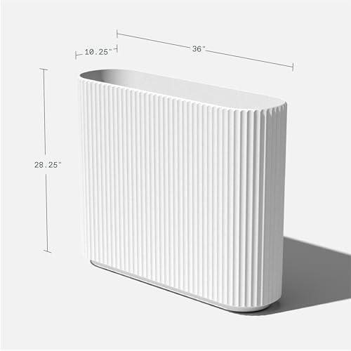 Image of Veradek Demi Series Span Planter - Tall and Wide Outdoor Planter with Shelf