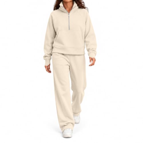 2 Piece Sets for Women Mock Neck Sweatshirt Elastic Waist Joggers Pants - image 5