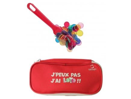 Boite Magnetique Et 100 Pions De Loto Rose Fuschia - Baton Ramasse Jetons Accessoire Bingo 3 En 1 Set Jeu Loto Carte