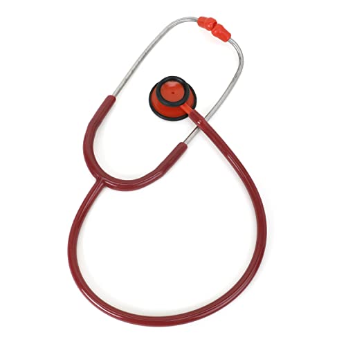 Image of RCSP Stethoscope for Kids Playing Toys Doctor Black Plastic Body Clear Sound Light Weight Chest Piece Toy Great Gift for Toddlers Children Red