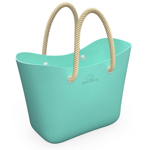 SUN NINJA Rubber Beach Bag Bundle with Microfiber Sand Free Beach Towel, 30oz Insulated Tumbler, Waterproof EVA Tote, Quick-Drying, Sand-Proof, Lightweight, Spacious & Convenient - Beach Day Essential2