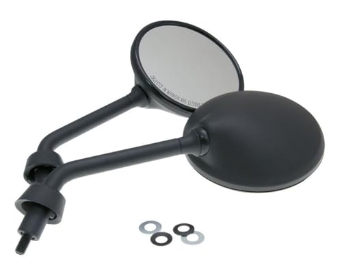 2EXTREME Lot de 2 rétroviseurs courts noirs M8 compatible avec Vespa GTS, GTV, LXV