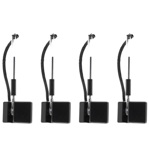 Abaodam Bolígrafo de Tinta de Gel para Escritorio 0,5 Mm Negro, Set de 4 Unidades Soporte de Mostrador, Bolígrafo de Recepción Seguro para Oficina y Uso Público