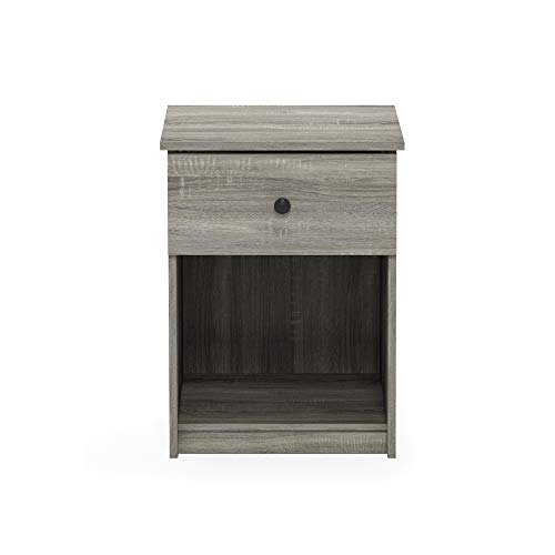 Image of Furinno Tidur Nightstand, 1-Pack, French Oak Grey