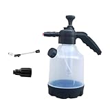 Milageto Spruzzatore di Schiuma Manuale, flacone Spray Automatico da 3 Litri, spruzzatore d'Acqua Multiuso, schiumogeno Portatile per Prato, Veicolo, Bianco Traslucido