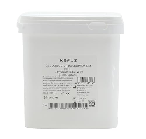 Gel Conductor Kefus 5L Cubo Profesional – Gel para Ultrasonidos, Cavitación, IPL y Radiofrecuencia – Alta Conductividad, Uso Médico y Estético