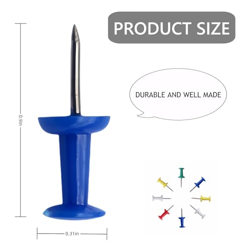 Lifetop Push Pins Tacks, Clear Plastic Head, Assorted