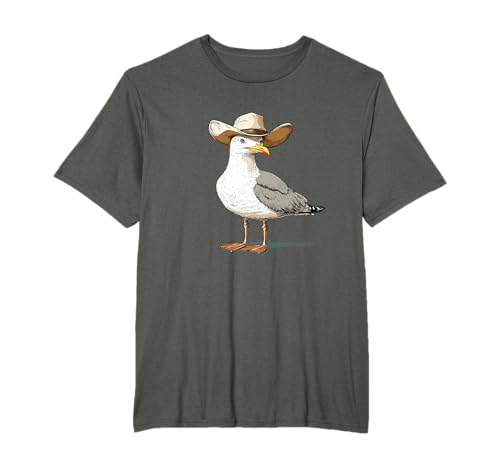 Beachside Bandit with a Cowboy Hat for Funny Seagull...