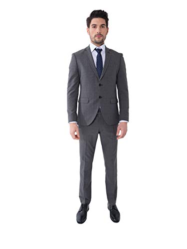 Steffen Klein Designer Herren Business Anzug Slim Fit 2-Teilig Kariert Cover