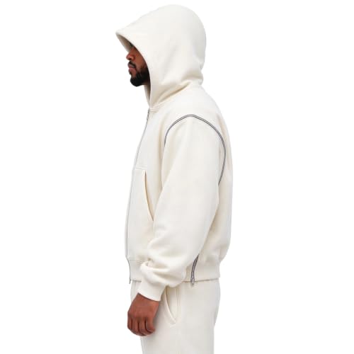 Mens Zip Up Hoodie Oversized Light Fall Jackets Fleece Sweatshirt 2026 - image 5