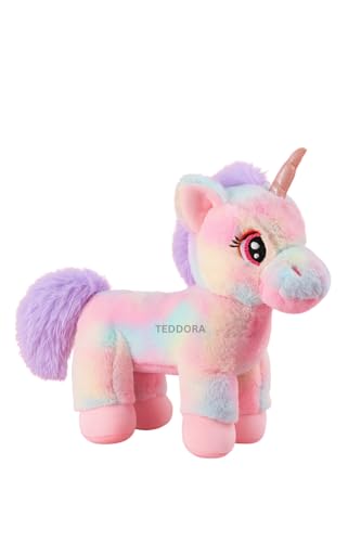 Image of Unicorn Soft Toy for Girls Boys Kids,Rainbow,Multicolor Rainbow Animal Plush Stuffed Baby Teddy Gift Birthday, 32 cm