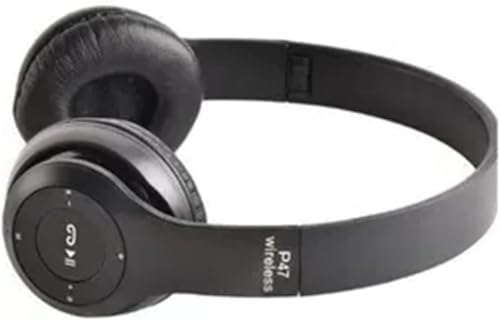 Image of icall Wireless Bluetooth Over-Ear Headphones, Super Bass Foldable Stereo Headset Multifunction Headphone with HiFi Stereo Sound with Mic and SD Card Support (Black)