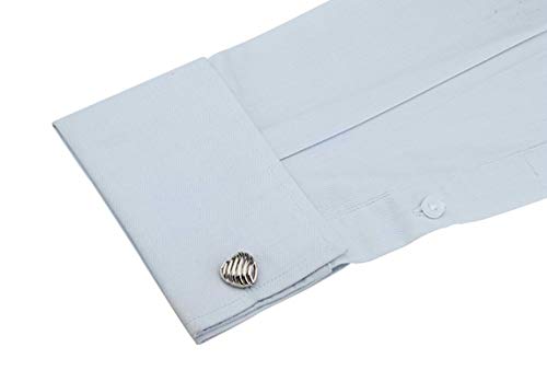 Mancuernillas Daesar para hombre en diseño corazón blanco miniatura 3