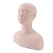 Mannequin Head with Shoulders Soft PVC Lifelike Display Manikin Head Bust for Makeup Massage Acupuncture Training Practice Beauty Skin Care 37 x 31.5 x 15.5cm