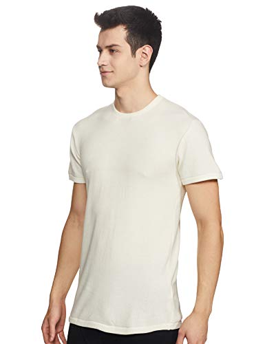 Image of Marks & Spencer Men's Thermal top Base Layer (T14 /7413W /CREAM /M / Cream M)