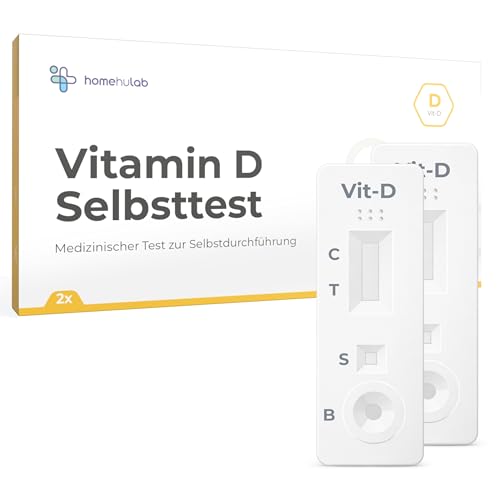 Vitamin-D Selbsttest für Zuhause – IVD Schnelltest zur Eigenanwendung – Ergebnis in ca. 10 Minuten – 2 Tests pro Set