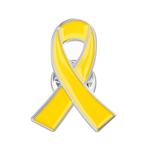 Image of Awareness Enamel Lapel Pin - Nickel and Gold Plated Ribbon Pin - Prevention and Awareness Ribbon - Jewelry Brooch Pin with Secure Clutch Back