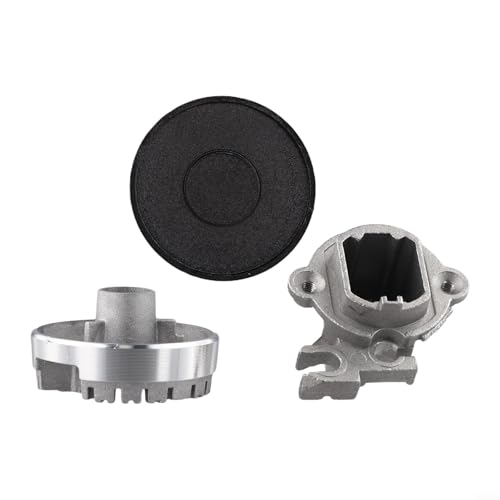 CYRENT Set di 3 fornelli a gas, per la maggior parte dei bruciatori a gas, in ferro, 55 mm, 75 mm, 100 mm, concavi e piatti (piatto 55)