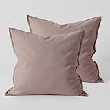 クモリ(Kumori) クッションカバー 2枚セット 45X45cm 北欧 おしゃれ 無地 シンプル 隠しファスナー 丈夫な生地 柔らかい ソファ背当て 装飾枕カバー 座布団カバー 2枚組 45X45cm ピンク