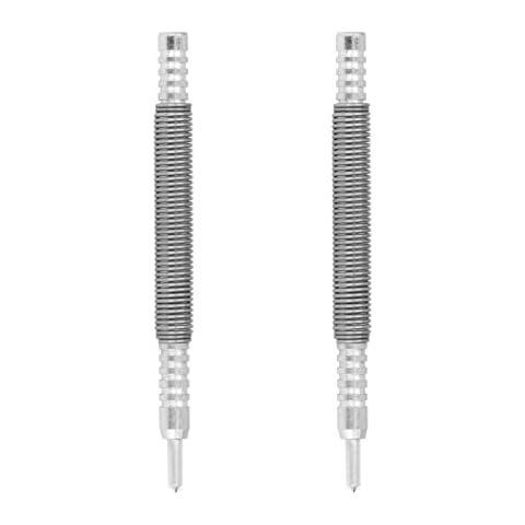 Spring Tools Center Punch, 2Pcs Center Punch Accurate Spring Punch Metal Hammerless Spring Loaded Center Punch Premium Universal Center Hole Punch Cover