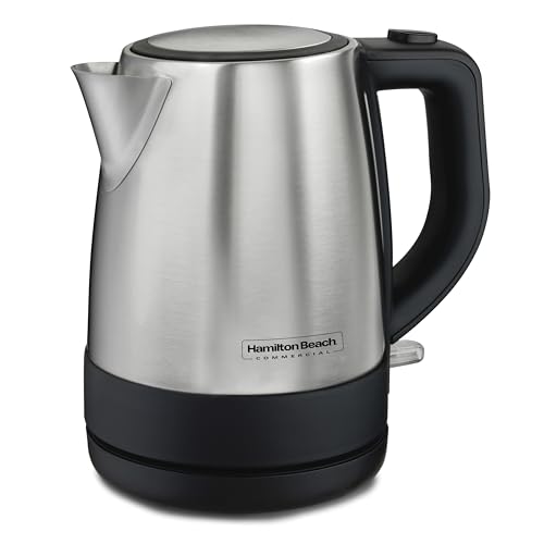 Hamilton Beach Commercial HKE110 1 Liter Hot Water Tea Kettle, Hospitality Rated, Stainless Steel