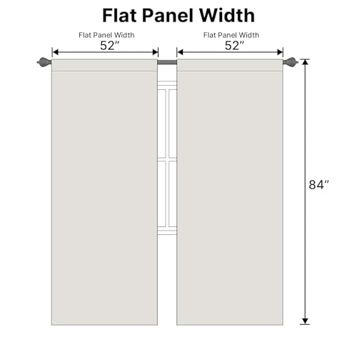 Image of H.VERSAILTEX Blackout Curtains Thermal Insulated Window Treatment Panels Room Darkening Blackout Drapes for Living Room Back Tab /Rod Pocket Bedroom Draperies (2 Panels, Pale Oak, 52 x 84 Inch)