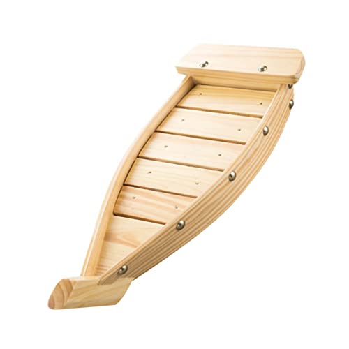 CIYODO Vassoio Per Sushi in Legno 37cm Nave Per Esposizione Sashimi Porta Antipasti Decorativo Per Ristorante Casa Festa Inaugurazione