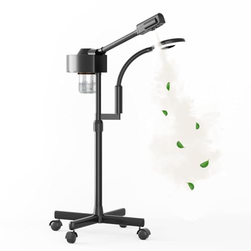 Facial Steamer with Magnifying Lamp, 2 in 1 Ozone Steamer for Face Professional, Professional Facial...