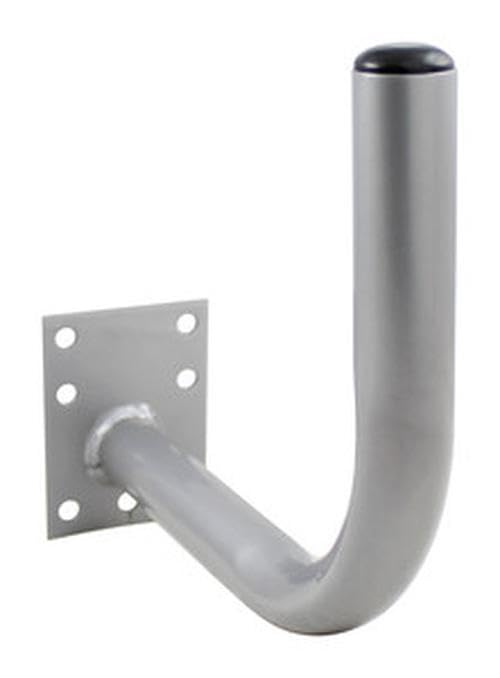 Soporte recto para antena parabólica, resistente y duradero, ideal para instalación en exteriores y mejorar señal de TV satelital.