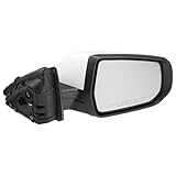 X AUTOHAUX Door Mirror Assembly Right Passenger Side for Chevrolet Malibu Hybrid 2016-2018 Power Glass Heated Manual Folding 7 Pins White Paint to Match Replace No.84288101