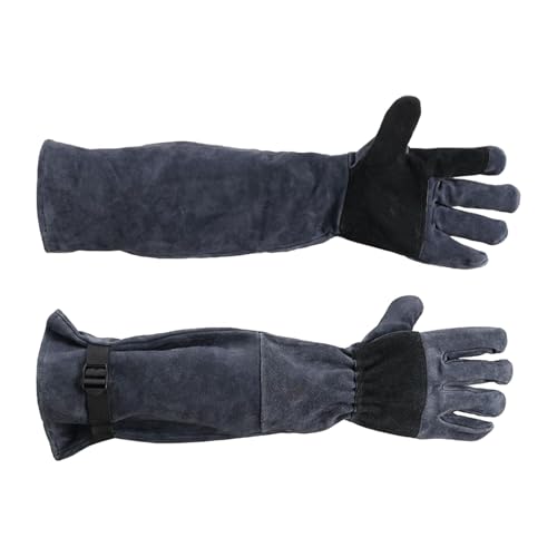 Guantes contra mordeduras de perro de 60 cm para agarrar reptiles y aves sin riesgos