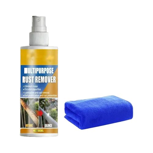 Rust remover x 1 - Fast Acting Powerful with Cleaning Towel | Rust Removal Spray | for Iron Railings, Gates, Metal Furniture, St