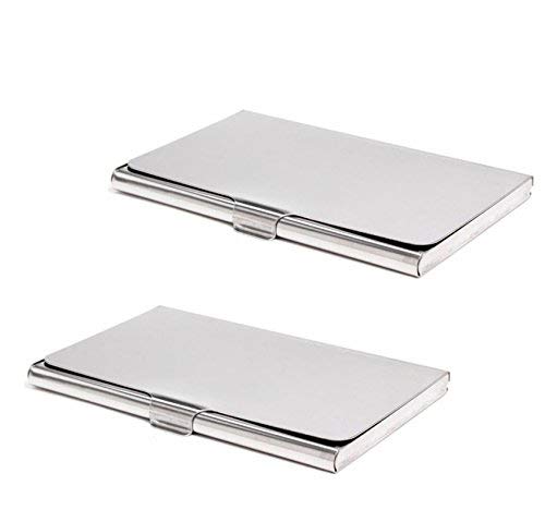 Stealodeal Stainless Steel Debit/Credit Card Holder Unisex (Pack of 2)