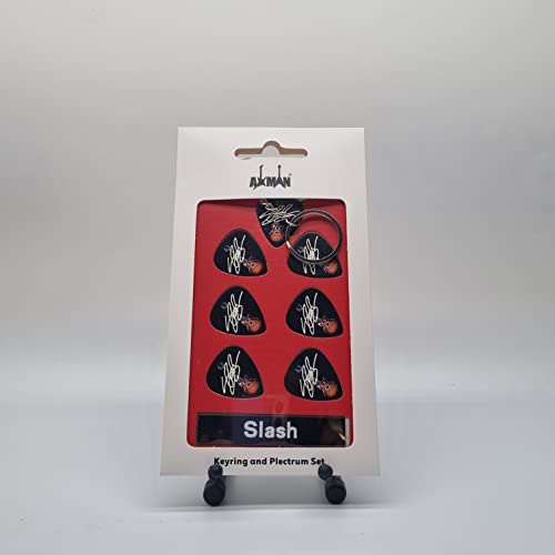 Slash Médiator de guitare | 6 médiators d’artiste | 1 porte-clés - Les Beatles, Paul McCartney, John Lennon, RIngo Starr, George Harrison Slash Médiator de guitare | 6 médiators d'artiste | 1 porte-clés