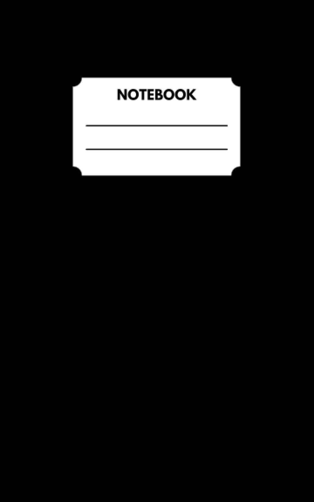 Notebook, 5 x 8, Black: 100 Pages, College-Ruled, Softcover