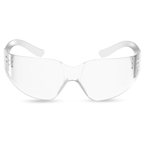 RUGGED BLUE - Work Safety Glasses For Men | ANSI Z87 Certified Eyewear For Shooting Range | Anti-Scratch Construction/Outdoor Safety Glasses