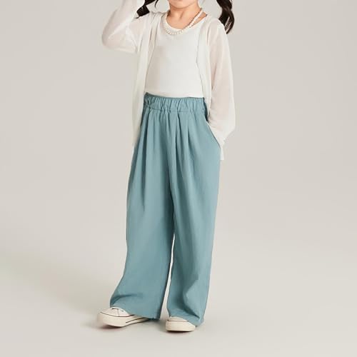 Girls Wide Leg Sweatpants Flowing Loose Baggy Pants Cute Track Pants for Teen Straight Leg Activewear Joggers2
