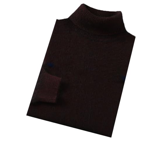 Men's Turtleneck Cashmere Sweater Fall and Winter Large Size Loose Knitted Sweater Thick Warm Jumper Black