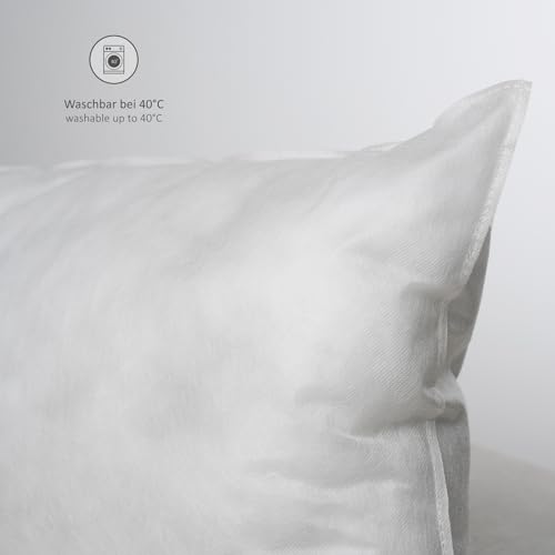 Bodyprotect Kopfkissen 80 x 80 cm 2er Set, Kissen Ecoline Spinnvlies, Doppelpack Bettwaren Set aus 100% Mikrofaser, waschbar, weiß