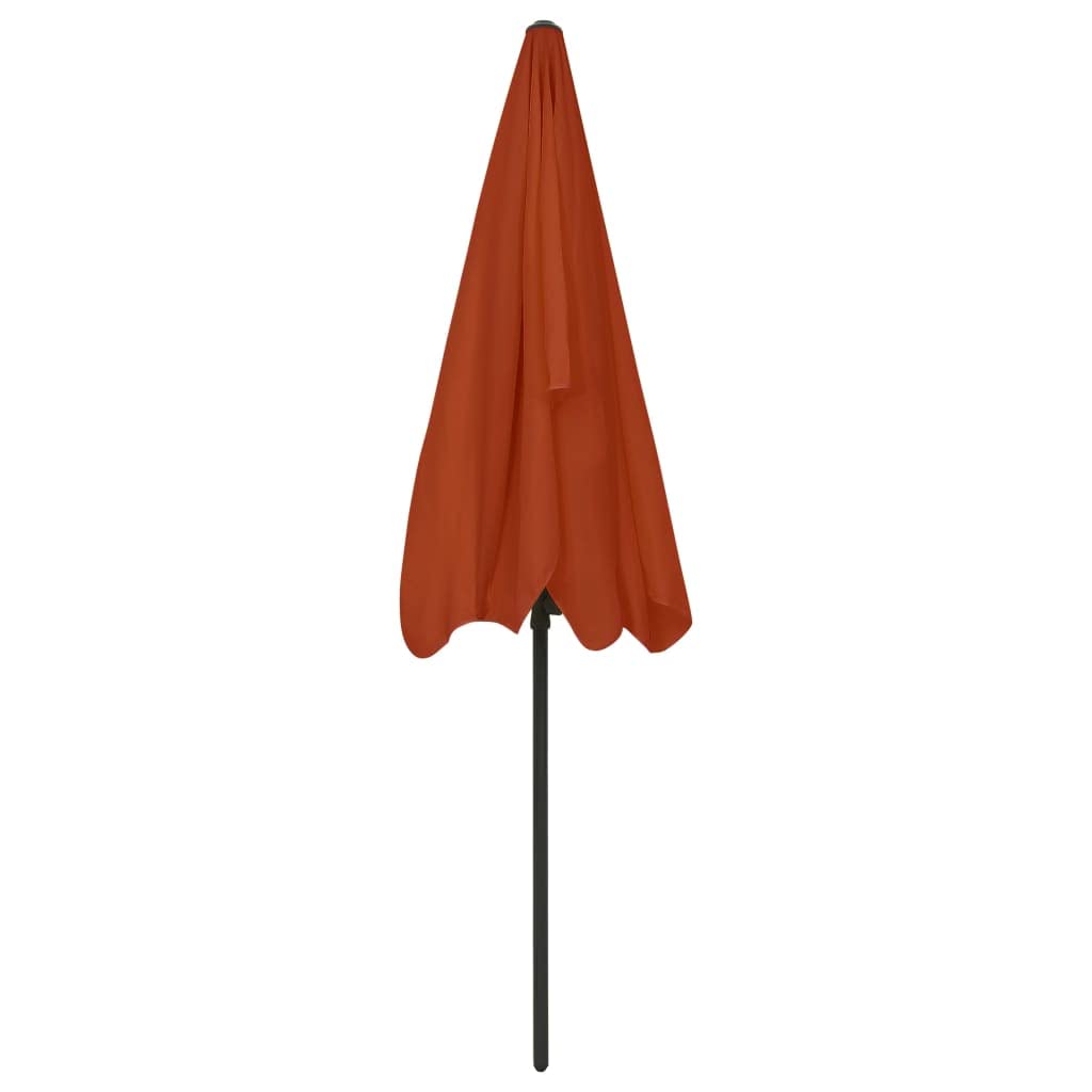 vidaXL Ombrellone da Spiaggia Terracotta 200x125 cm